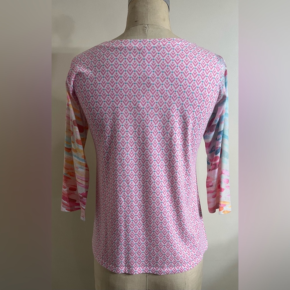 Whimsy Rose Rainbow Rain Knit Top Size Medium - Picture 4 of 6